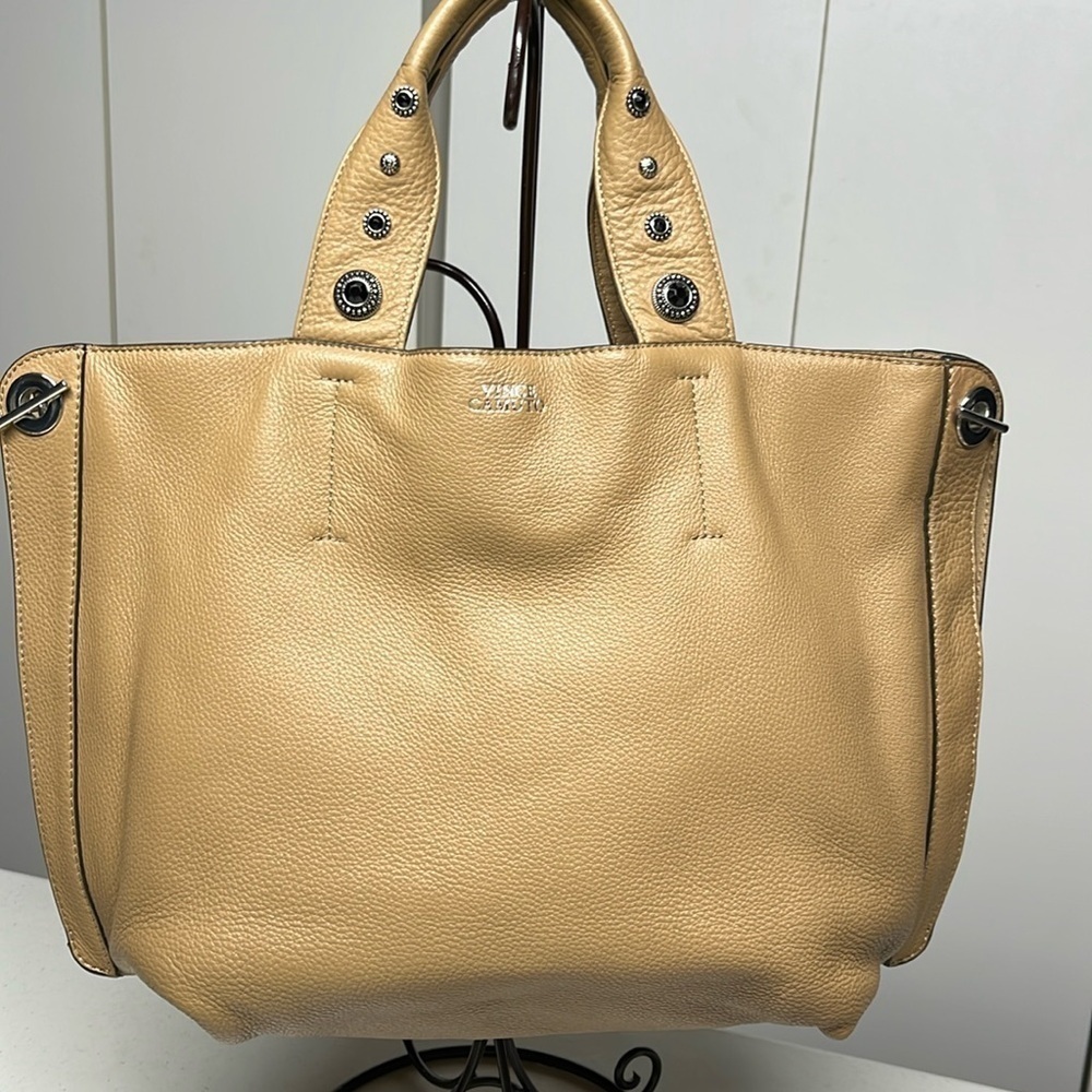 Vince Camuto Beige Slouchy Hobo Tote Shoulder Bag Neutral Luxe